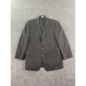 Vintage Yves Saint Laurent Suit Jacket 44 R Black Wool Luxury Designer Italy